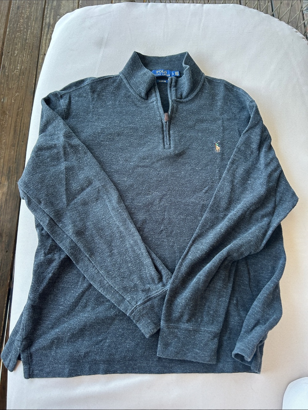Polo by Ralph Lauren Men's Charcoal Quarter-Zip Pullover